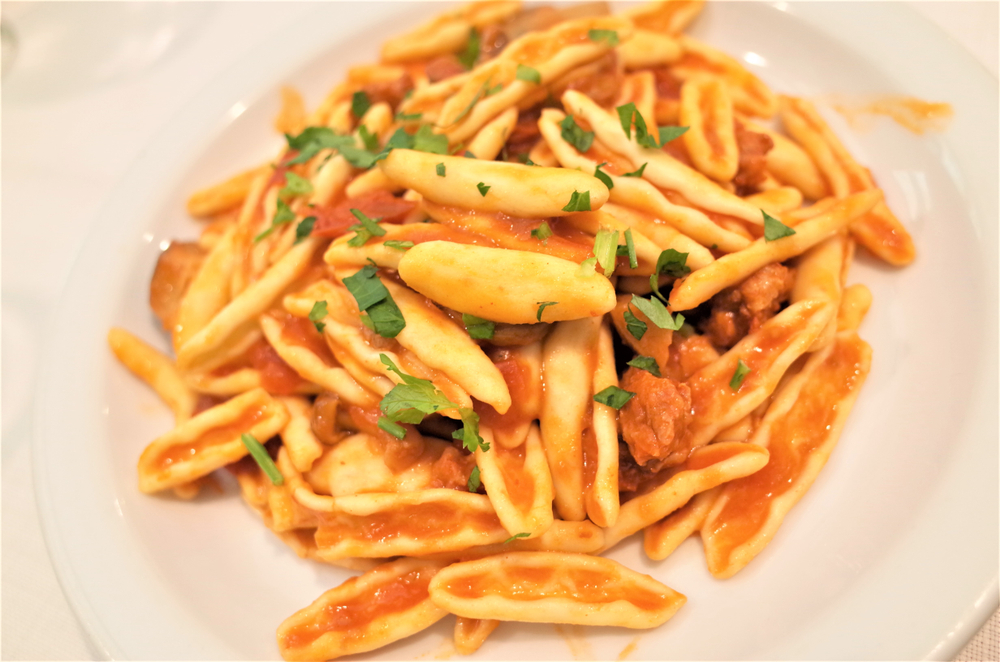 Cavatelli(small,Pasta),With,Tomato,Sauce,In,Matera,Italy