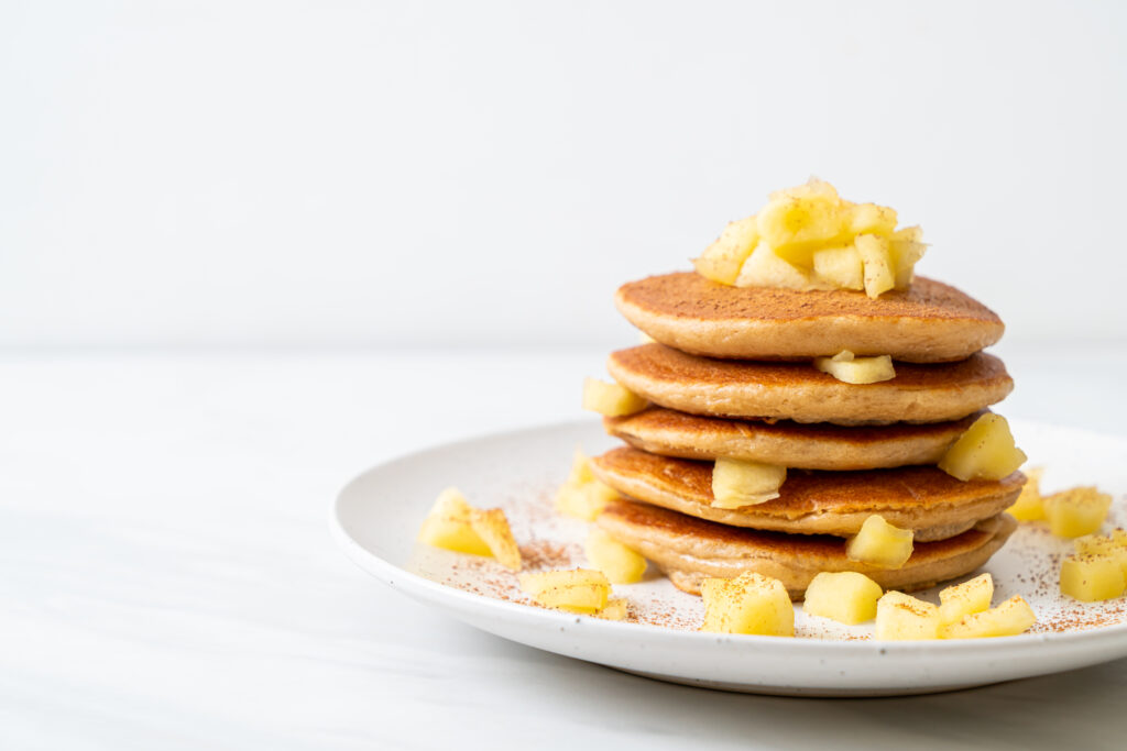 Apple,Pancake,Or,Apple,Crepe,With,Cinnamon,Powder