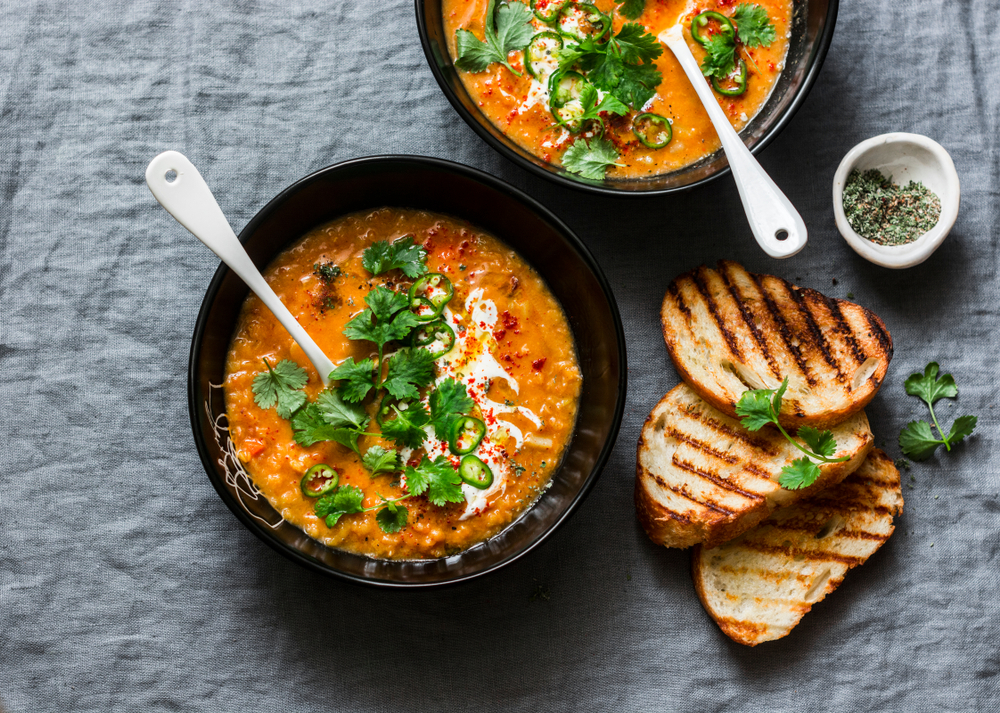 Curried,Red,Lentil,Tomato,And,Coconut,Soup,-,Delicious,Vegetarian