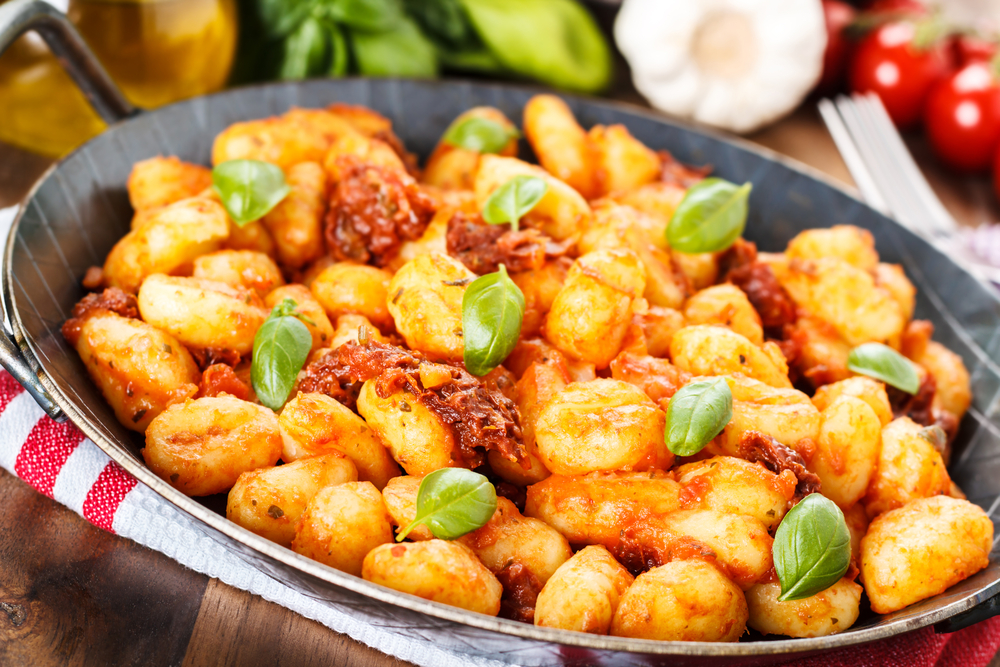 Fresh,Italian,Gnocchi,With,Tomato,Sauce,And,Parmesan,Cheese