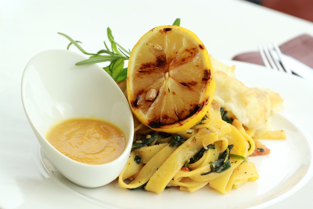 Pasta,With,Fish,,Lemon,And,Pepper,Dip